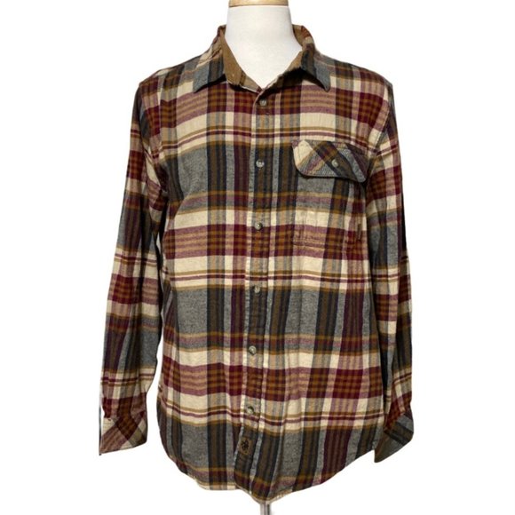 Legendary Whitetails Flannel Shirt Corduroy Trim - Picture 1 of 3